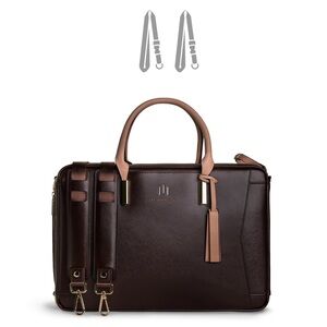 La Mansio One coffee brown luxury 3 in 1 laptop travel backpack tote